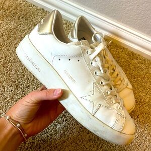 Golden Goose Women's Purestar sneakers with gold-coloured heel tab
